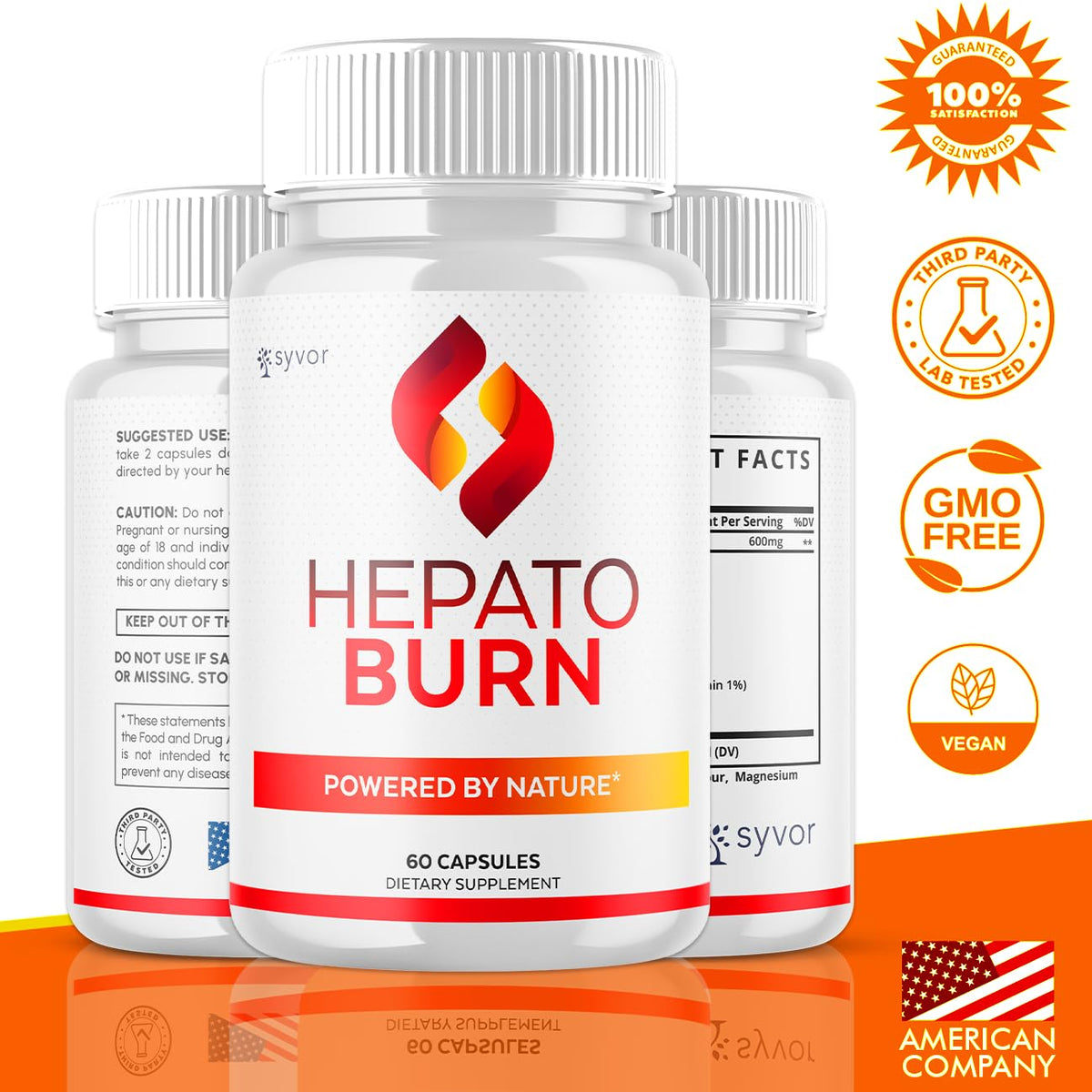 (3 Pack) Hepato Burn Capsules, Official Hepato Burn Pills with All Natural Premium Ingredients, Hepatoburn Energy and Fitness Vitamin Supplement, Hepatoburn Lifestyle Powered by Nature (180 Capsules) - Maple Wellness Supplements