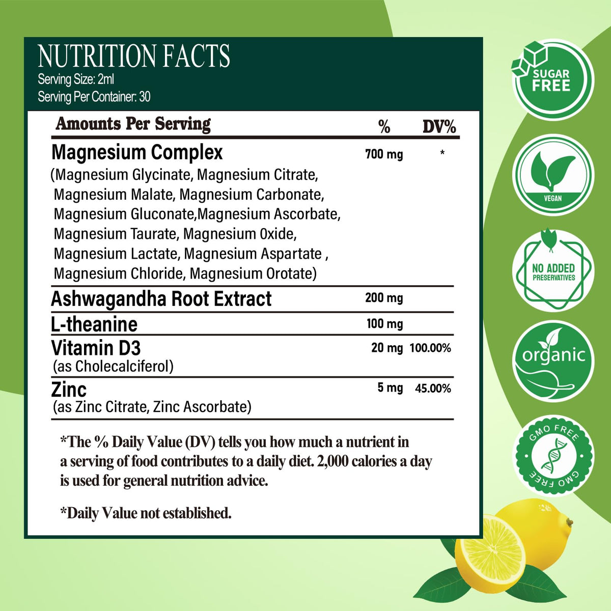 12-in-1 Magnesium Complex Liquid Drops, Chelated Magnesium Citrate Glycinate Taurate Malate Aspartate w. Ashwagandha Theanine D3 & Zinc for Relaxation Sleep Immune Health & Muscle Function丨Women Men. - Maple Wellness Supplements