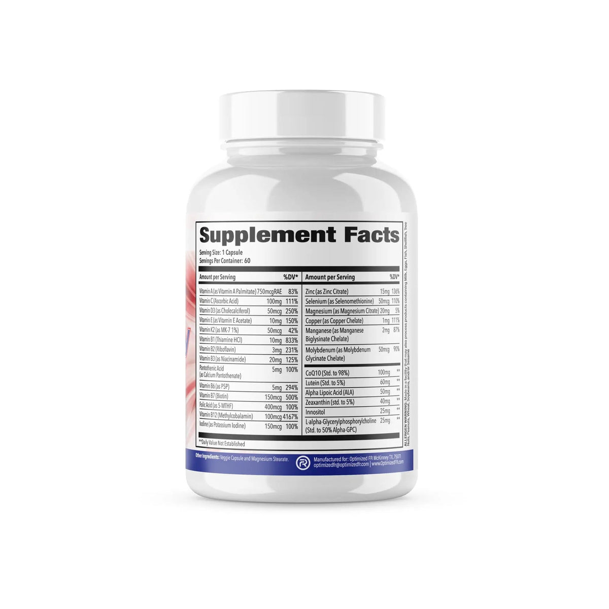 Fit4Duty Multivitamin+ for First Responders, One a Day Multivitamin Plus Other nutrients, 60 Servings, 2 Month Supply Optimized FRBuy Supplements Australia
