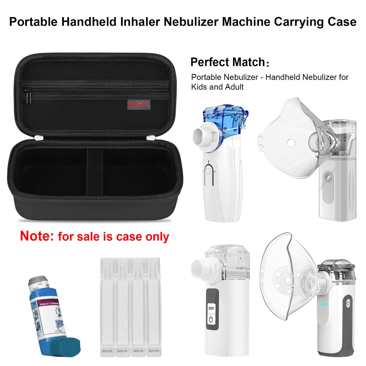 Elonbo Carrying Case for Portable Handheld Inhaler Nebulizer Machine for Adults and Kids ElonboBuy Supplements Australia