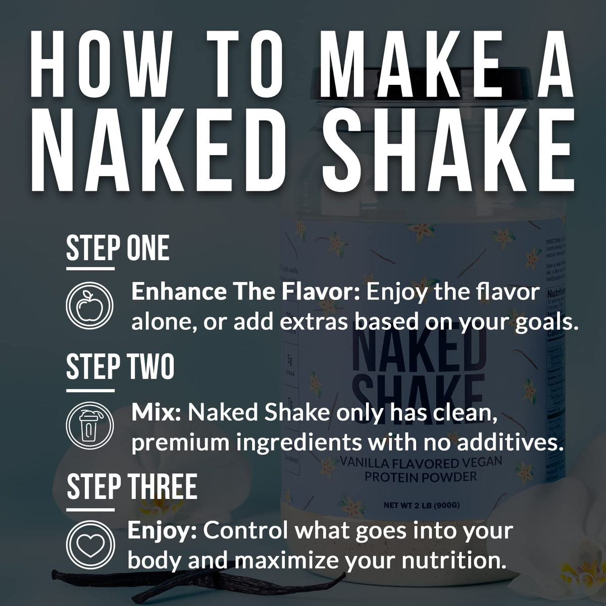 NAKED nutrition Naked Shake - Vanilla Protein Powder - Plant Based Protein Shake NAKEDBuy Supplements Australia