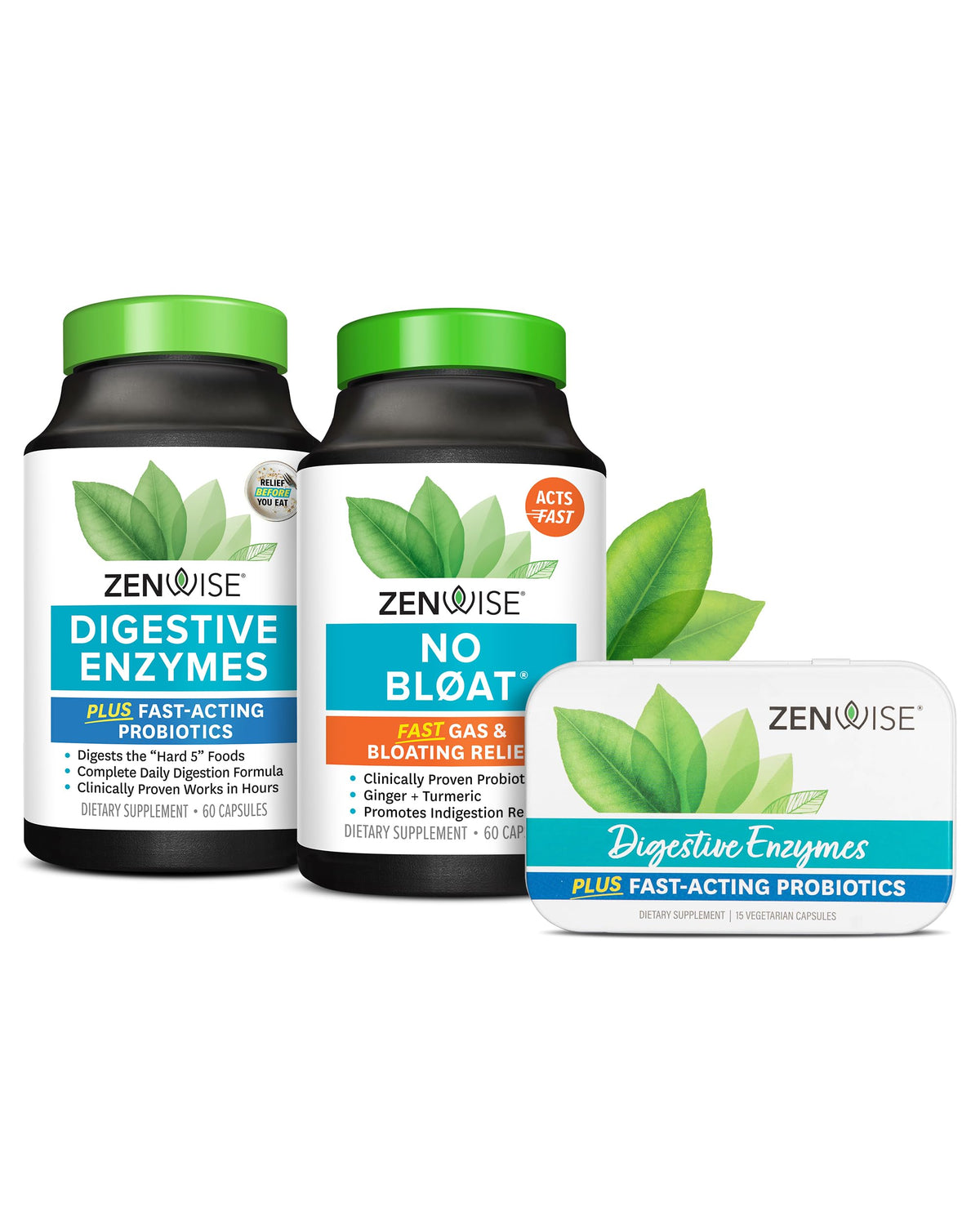 Zenwise Health Digestive Bliss Bundle - Digestive Enzymes, NO BLØAT Zenwise HealthBuy Supplements Australia