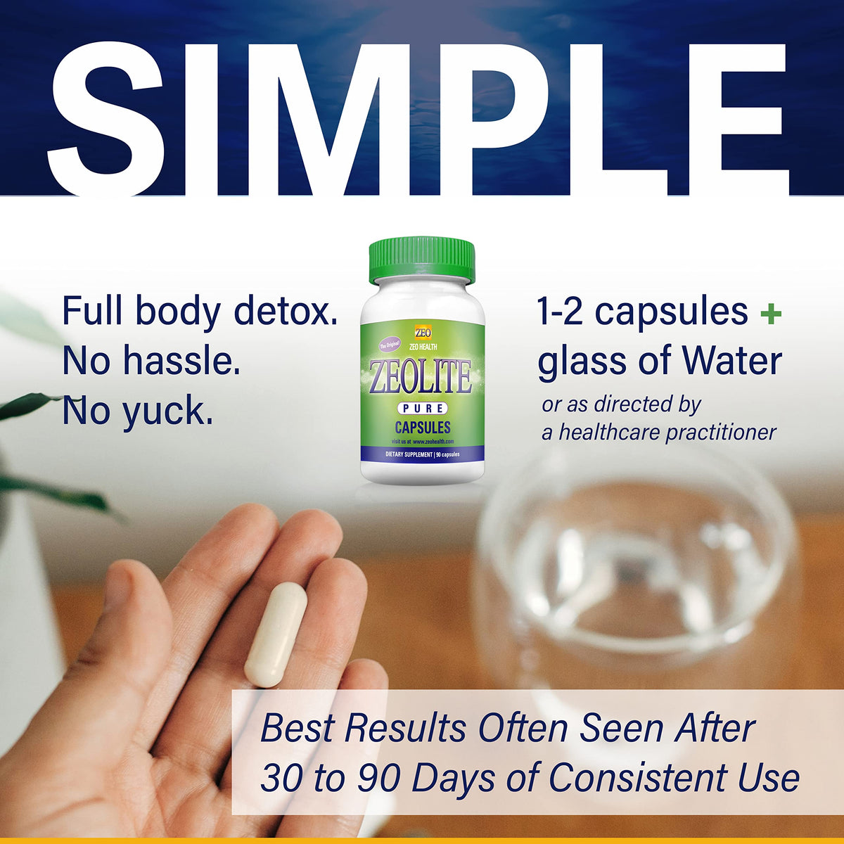 Zeolite Pure Capsules | Zeolite Detox, Extra Strength | Pure, Full Body Cleanse for Women Zeo HealthBuy Supplements Australia