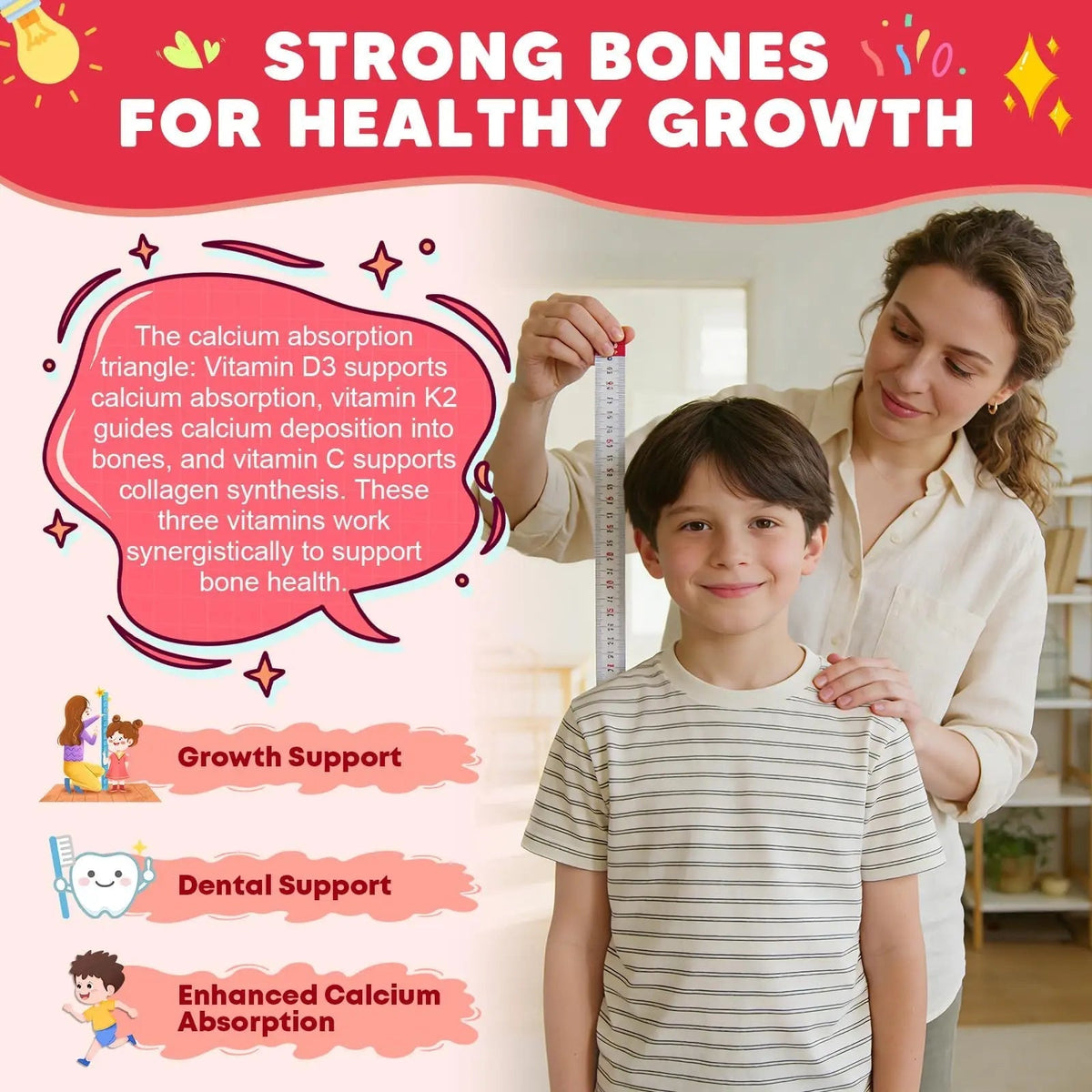 (2 Pack) Sugar Free Calcium Multivitamin Gummies for Kids - Nutritional, Immune, Bone Support, Whole Multivitamin, with Vitamins A, C, D, B1, B2, B6 JIANKYTZ