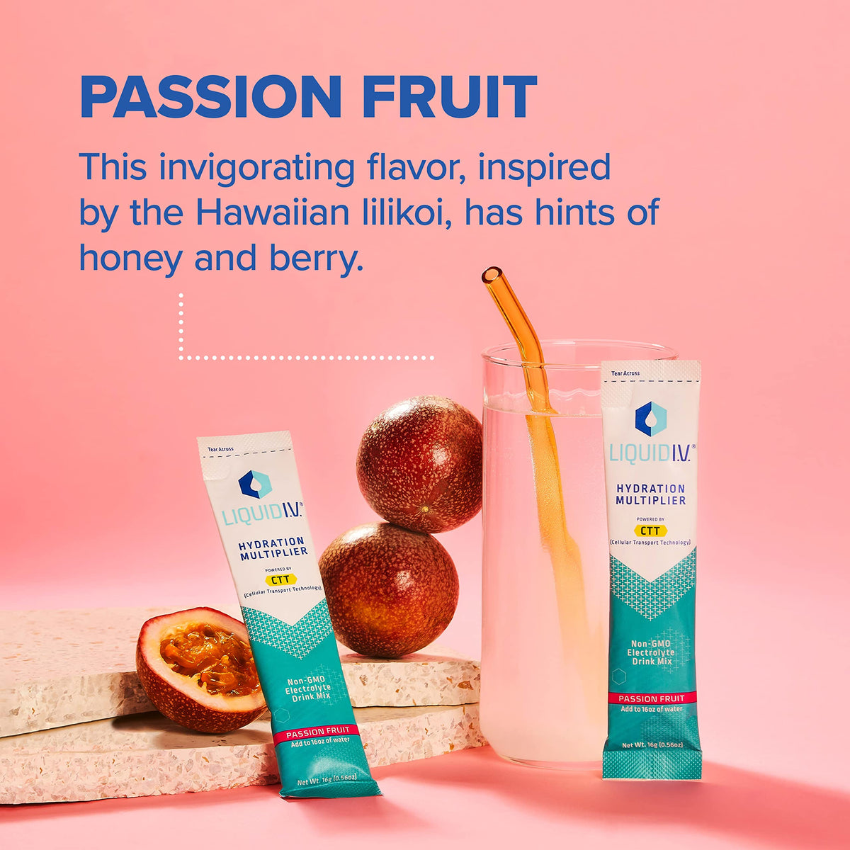Liquid I.V. Hydration Multiplier - Passion Fruit - Hydration Powder Packets | Electrolyte Liquid I.V.Buy Supplements Australia