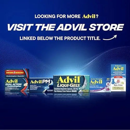 Advil PM Pain Reliever And Nighttime Sleep Aid, Pain Medicine With Ibuprofen For Pain Relief And Diphenhydramine Citrate For A Sleep Aid - 120 Coated Caplets - Maple Wellness Supplements