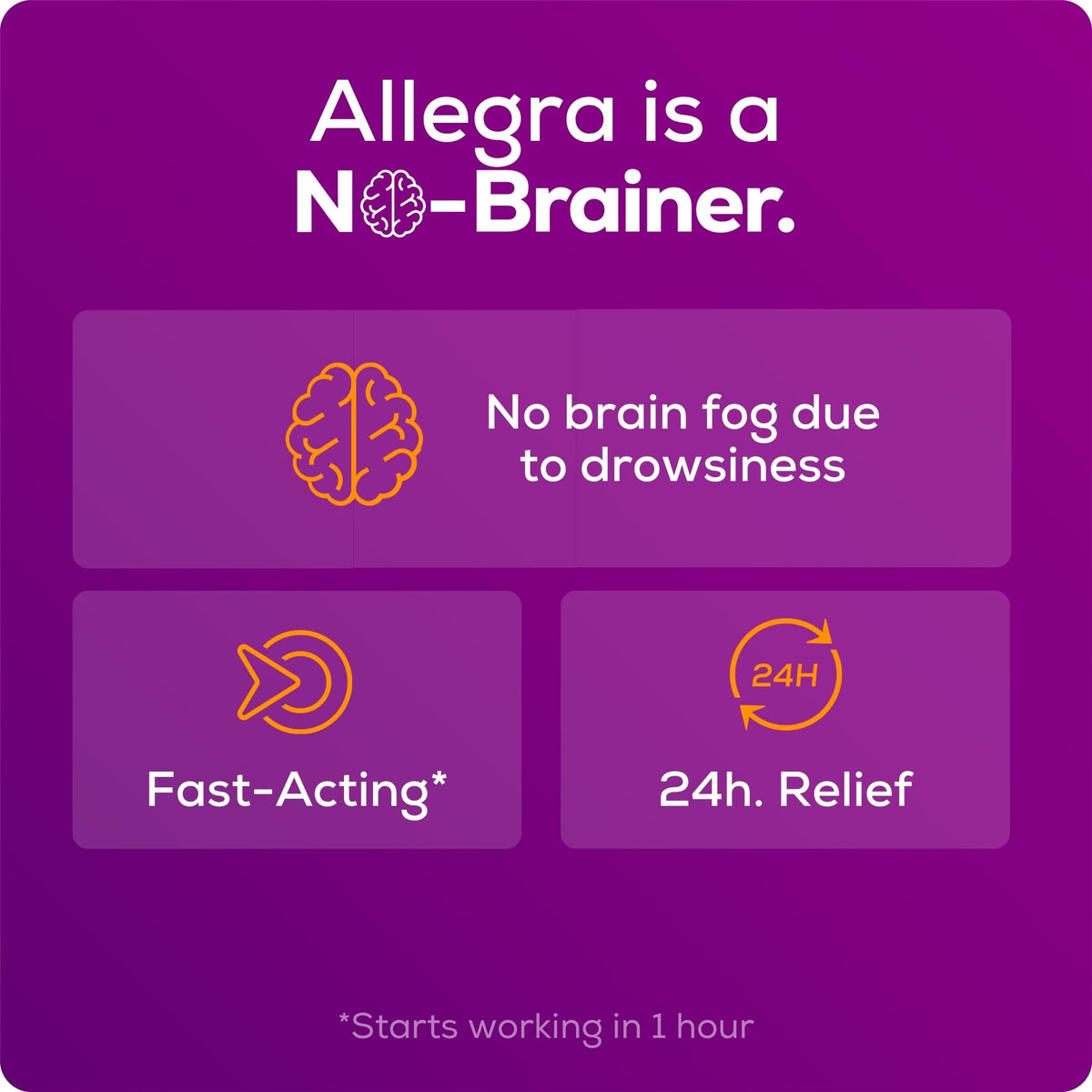Allegra Adult 24-Hour Allergy Relief Gelcaps, Non-Drowsy Indoor and Outdoor Allergy Medicine, 180 mg Fexofenadine HCI Antihistamine Pill, 60 Count Plus 1 Count Travel Pack - Maple Wellness Supplements