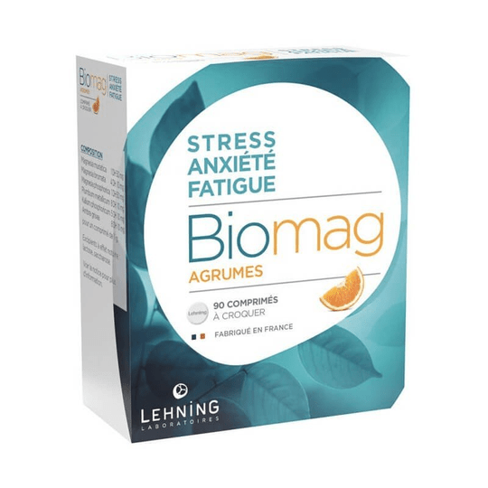 Biomag agrumes - 90 tablets - Homeopathy Against Stress, Anxiety, Fatigue - Maple Wellness Supplements