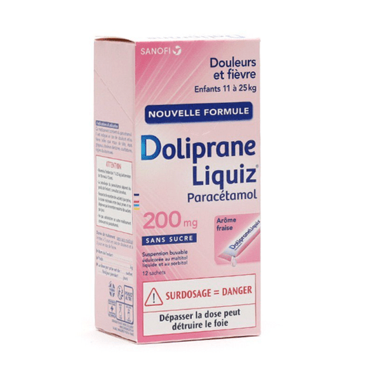 Doliprane Liquiz 200mg - Sanofi - Maple Wellness Supplements