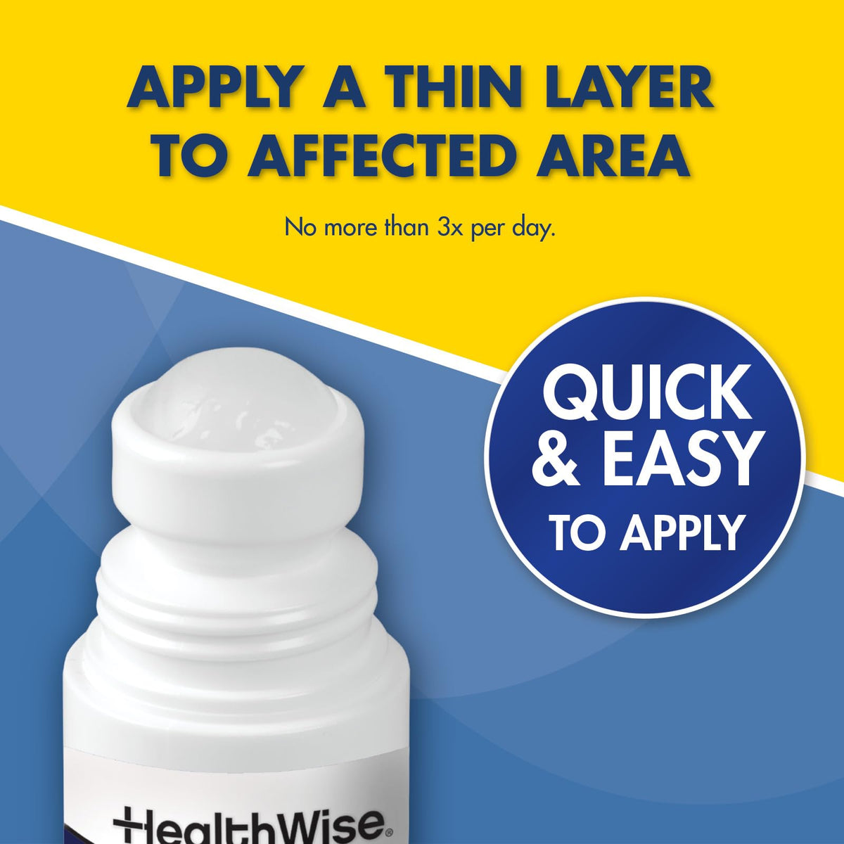 HealthWise 4% Lidocaine Roll-On | OTC Strength | Pain Relief Liquid | 2.5 oz. 73 mL | Non-Greasy, Unscented Formula | Topical Anesthetic - Maple Wellness Supplements