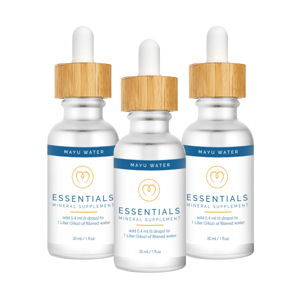 MAYU Trace Mineral Drops - 3 Bottles - 80+ Full-Spectrum Ionic Minerals for Water - Great-Tasting Mineral Supplement for Hydration - Magnesium, Potassium & Zinc - No Additives - 90 Servings - Maple Wellness Supplements