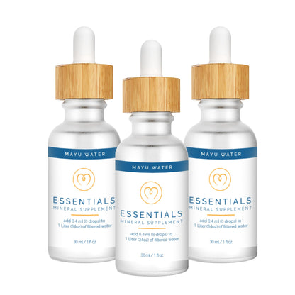 MAYU Trace Mineral Drops - 3 Bottles - 80+ Full-Spectrum Ionic Minerals for Water - Great-Tasting Mineral Supplement for Hydration - Magnesium, Potassium & Zinc - No Additives - 90 Servings - Maple Wellness Supplements