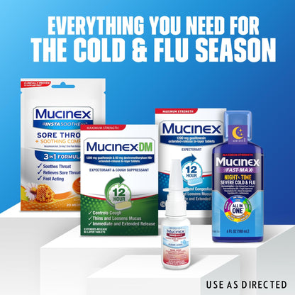 Mucinex Sinus-Max Nasal Spray Decongestant, 12 Hour Over-The-Counter Medication Nose Spray for Sinus Relief, Nasal Decongestants for Adults & Sinus Congestion, Clear & Cool 3/4 Fl Oz(22ML) - Maple Wellness Supplements