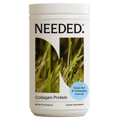 Needed. Hydrolyzed Collagen Protein Powder | Expert-Backed & Clean Sourced | Supports Skin, Hair, Joints | Grass-fed, Pasture-Raised, Hormone-Free | 1lb - Maple Wellness Supplements