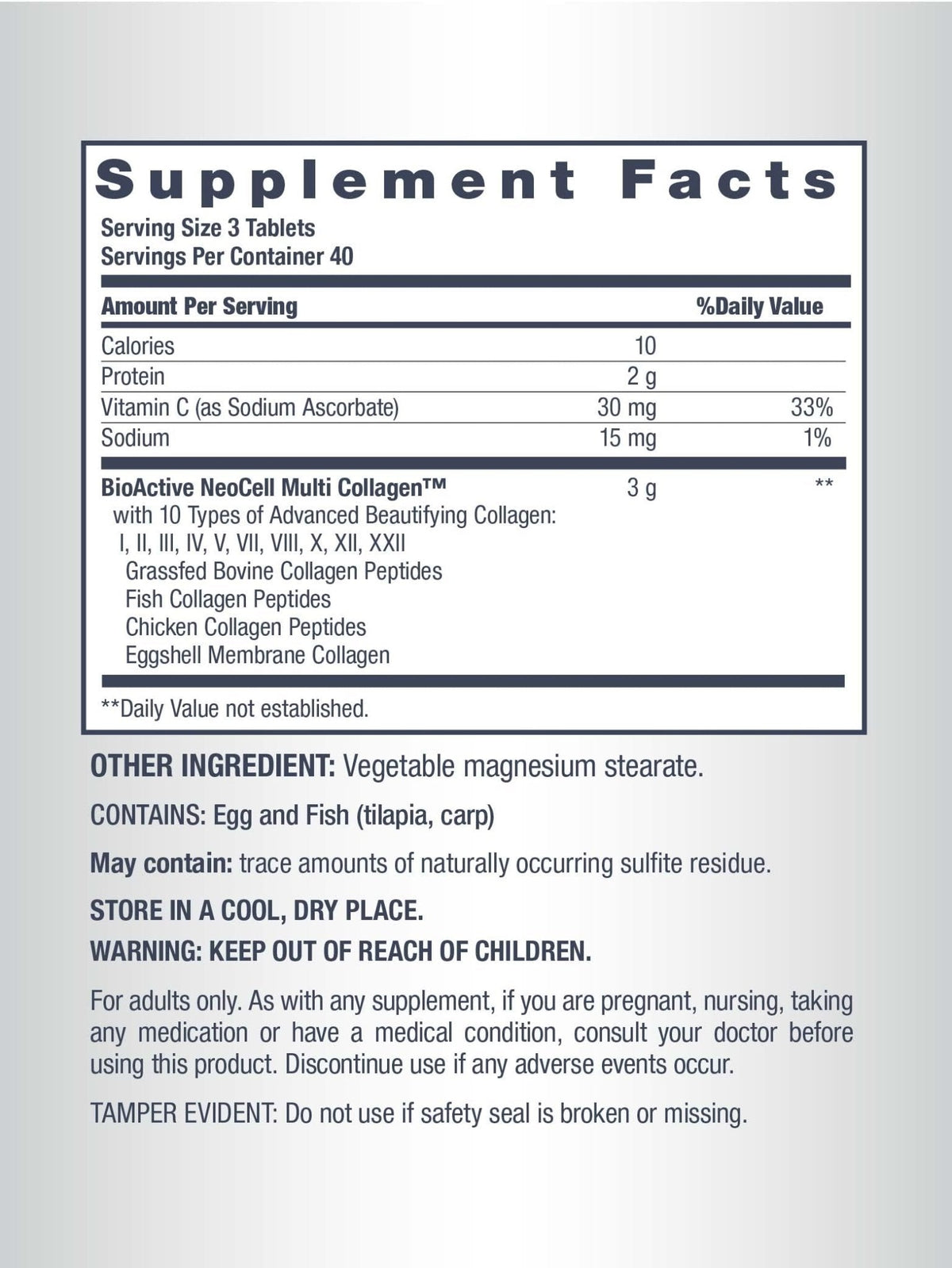 NeoCell Super Multi Collagen Peptides | 120 Tablets | 10 Types of Collagen | Skin, Hair and Nails | Beauty Supplement | For Men and Women - Maple Wellness Supplements