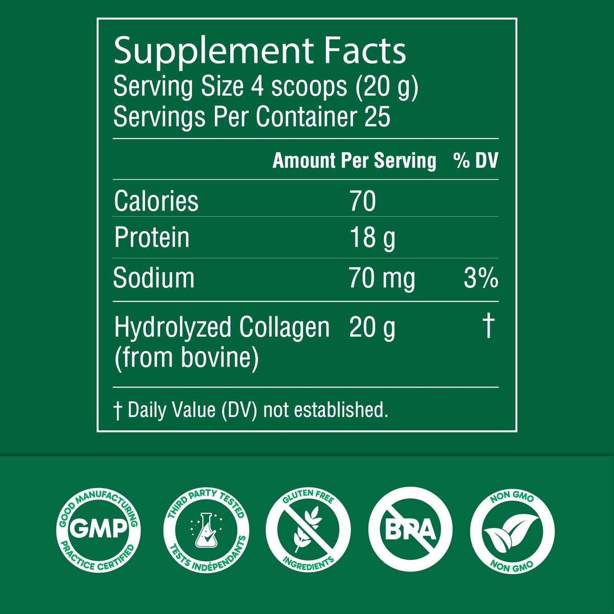 Organika Collagen Powder - for Healthy Hair, Skin, Nails, and Joints. Hydrolyzed Protein Peptides for Better Absorption- Grass-Fed, Non-GMO- Unflavoured- 2.2lbs - Maple Wellness Supplements