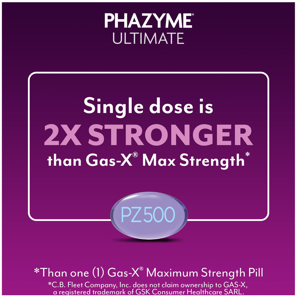 Phazyme Ultimate Strength Anti-Gas 500 mg Simethicone Gas Relief for Adults, Fast Gels Quickly Ease Bloating, Pressure and Discomfort, 20 Count - Maple Wellness Supplements