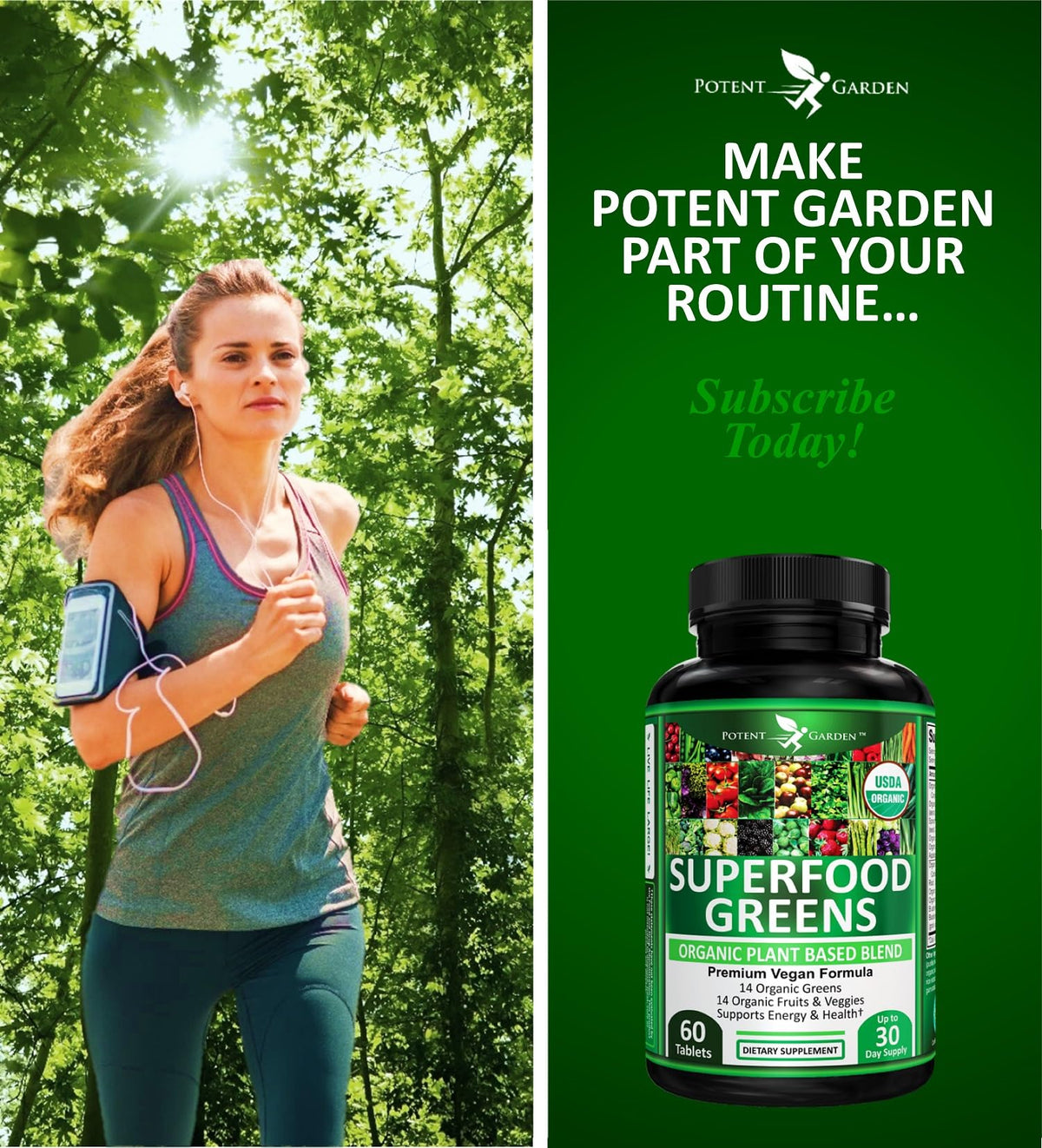 Potent Garden Daily Nutrition Bundle – Superfood Greens + Multivitamin - Maple Wellness Supplements