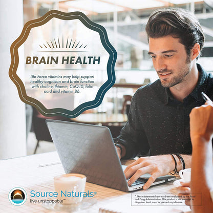 Source Naturals Life Force Multiple Iron Free Daily Multivitamin High Potency Essential Vitamins, Minerals, Antioxidants & Nutrients - Energy & Immune Boost* - 60 Capsules - Maple Wellness Supplements