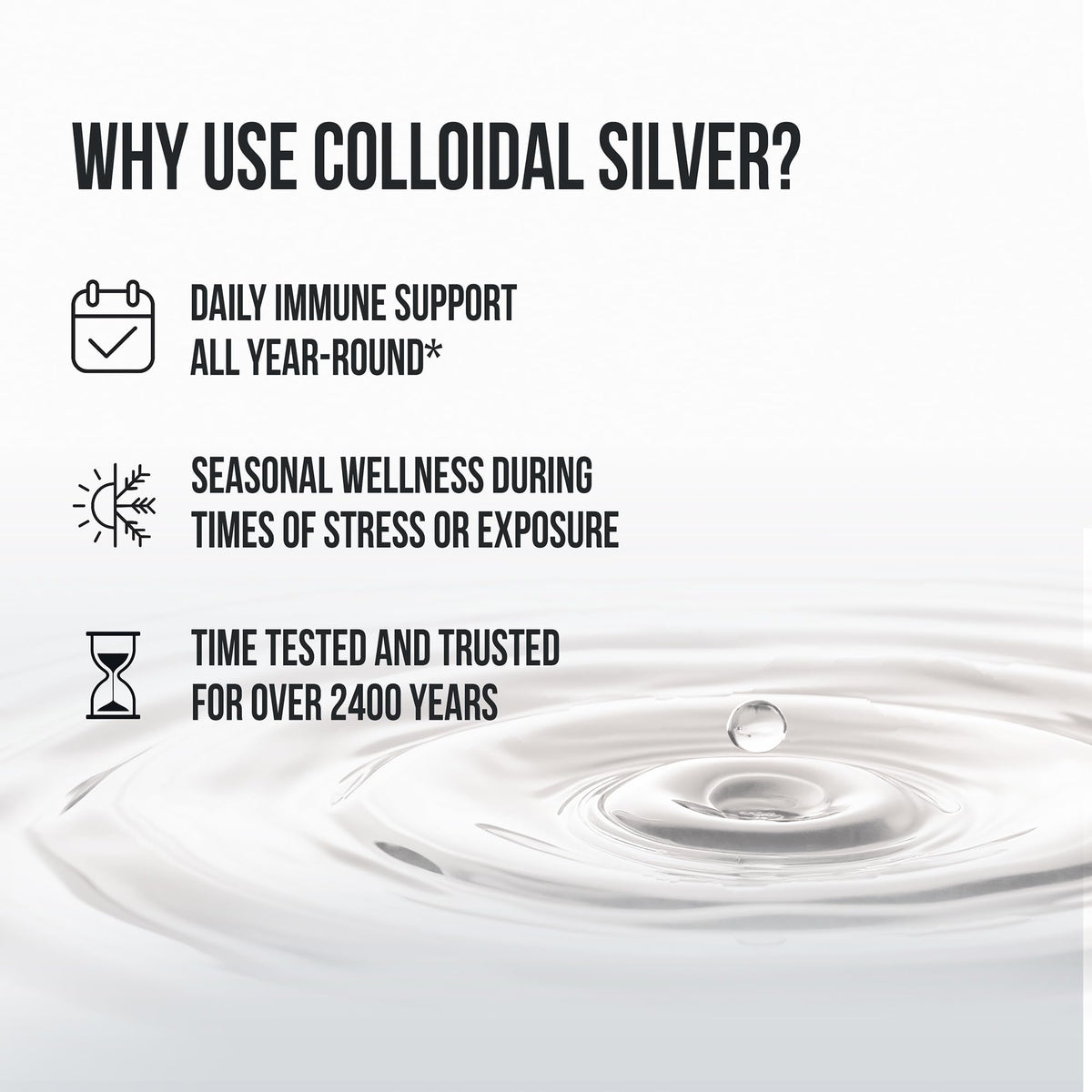 Sovereign Silver Immune Support - Colloidal Silver, Bio-Active Silver Hydrosol, 10 ppm, Liquid Dropper, 4 Fl Oz, (118 mL) - Maple Wellness Supplements