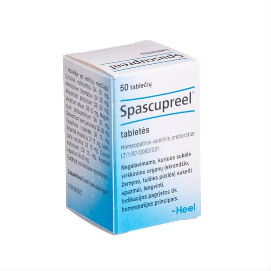 Spascupreel 50 Tablets. Homeopathic - Digestive Organ Spasms - Maple Wellness Supplements