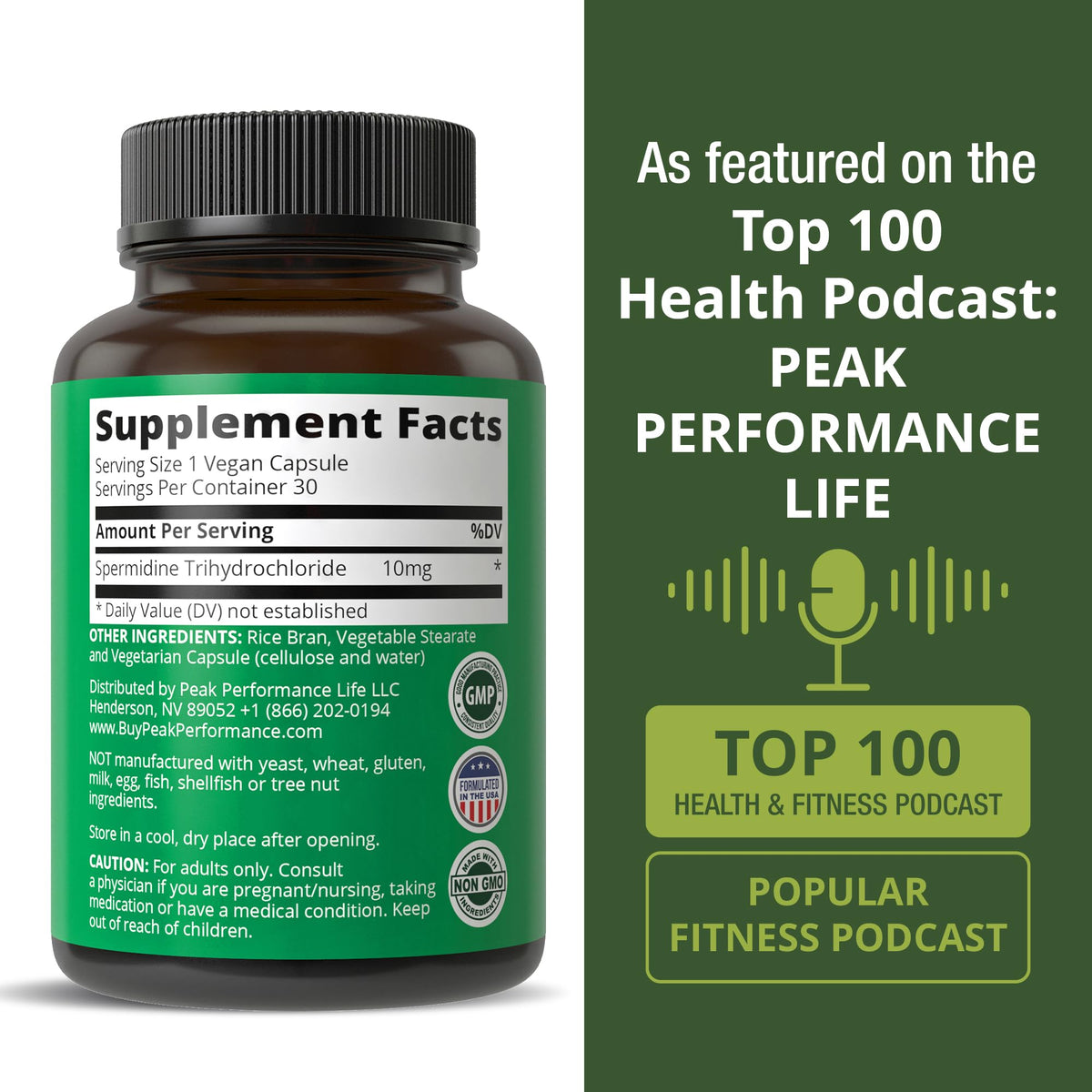 Spermidine Supplement Ultra High Strength Standardized to 99% Spermidine Trihydrochloride. More Potent Than Wheat Germ Extract. Vegan Capsules for Healthy Aging, Longevity. USA Tested Supplements - Maple Wellness Supplements