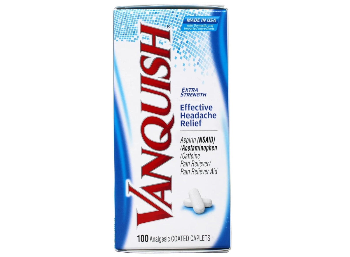 Vanquish Extra Strength Pain Reliever Caplets-100 ct. (Pack of 3) - Maple Wellness Supplements